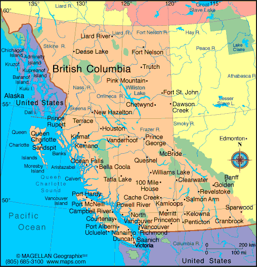 Major Cities of British Columbia