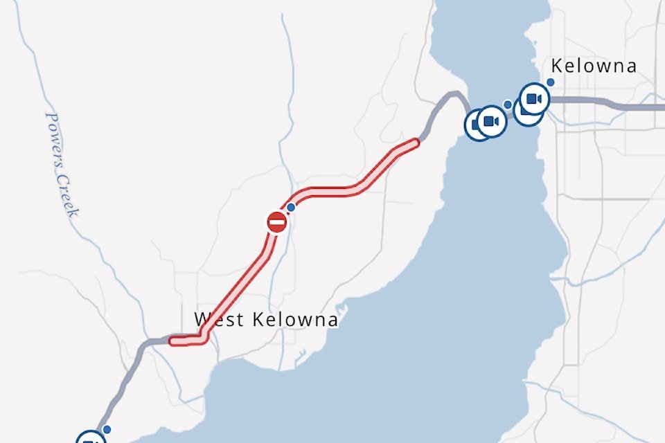 Highway 97 Eastbound Reopens After West Kelowna Crash Highway 97 Eastbound Reopens After West Kelowna Crash
